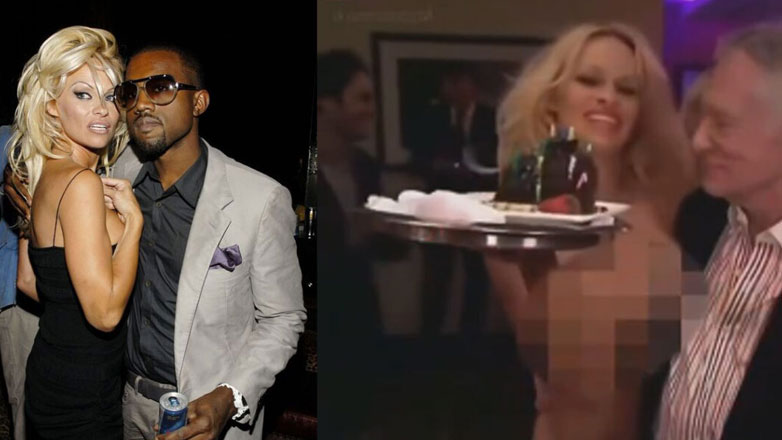 Kanye West: Το βίντεο με την Pamela Anderson τη στιγμή που εύχεται χρόνια πολλά ολόγυμνη στον Hugh Hefner