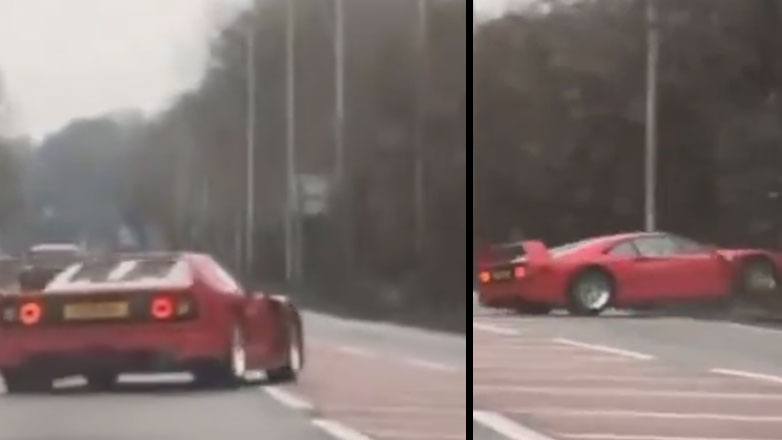 Δείτε τη στιγμή που σπανιότατη Ferrari F40 γίνεται σμπαράλια πηγαίνοντας με λίγα χιλιόμετρα (Βίντεο)
