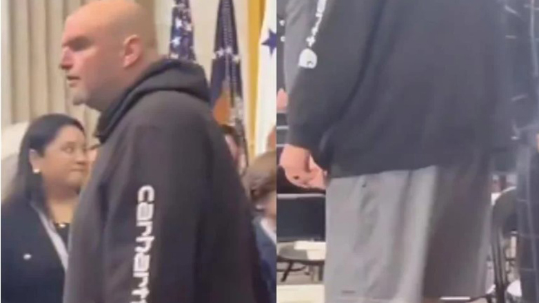 Με φούτερ και σορτς στην ορκωμοσία του Τραμπ ο γερουσιαστής Τζον Φέτερμαν