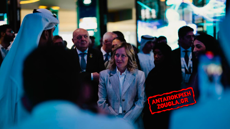 Η Μελόνι στα Εμιράτα για τη νέα ηλεκτρική διασύνδεση