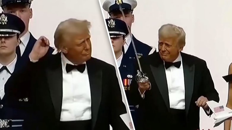 Ο «χορός της νίκης» από τον Ντόναλντ Τραμπ με το… σπαθί του