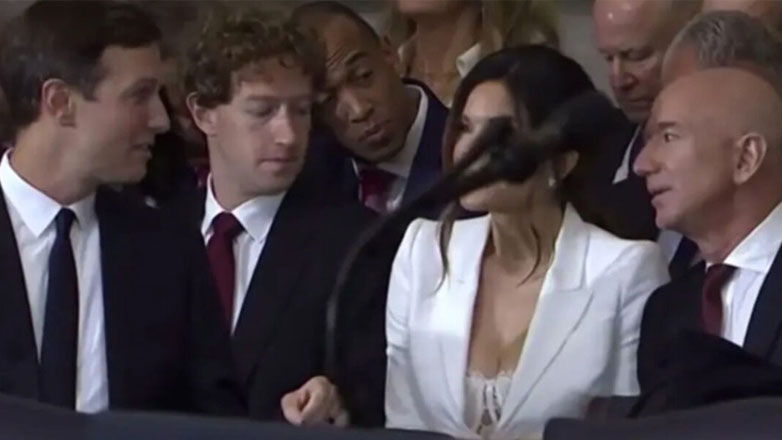 Mark Zuckerberg: Τον τσάκωσαν να κοιτάει το ντεκολτέ της συντρόφου του Jeff Bezos – Βίντεο