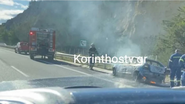 Φωτιά σε εν κινήσει όχημα στην Ε.Ο. Κορίνθου – Τριπόλεως, στο ύψος της Αρχαίας Νεμέας