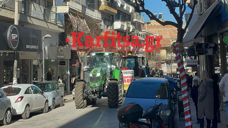 Στα Γιαννιτσά με τα τρακτέρ τους οι αγρότες