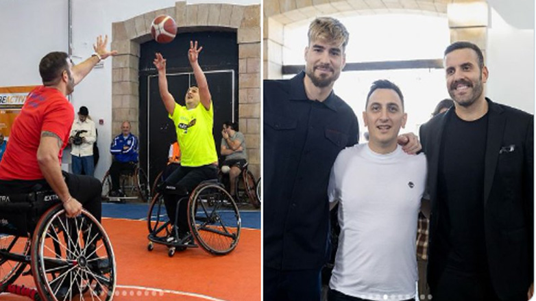 Χουάντσο και Παππάς έπαιξαν μπάσκετ με αμαξίδιο για καλό σκοπό!