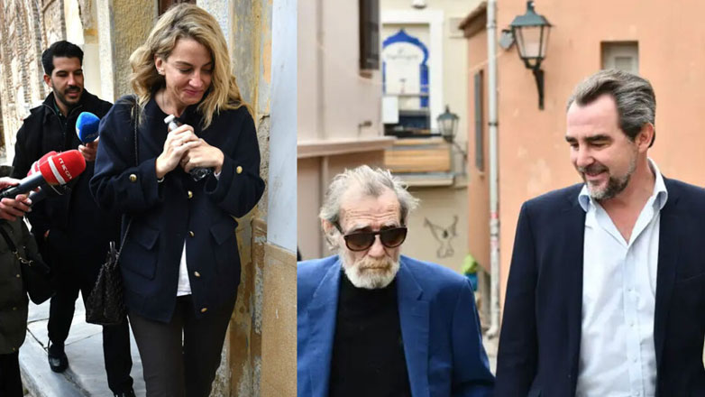 Νικόλαος Ντε Γκρες – Χρυσή Βαρδινογιάννη: Στον Άγιο Νικόλαο Ραγκαβά για την πρόβα του γάμου τους – Η σπάνια εμφάνιση πεθερού και γαμπρού