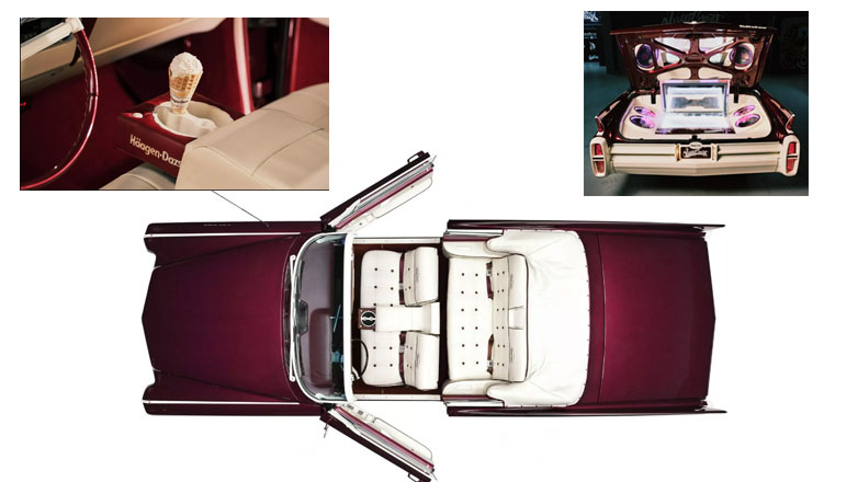 Αυτό είναι το αυτοκίνητο που έχει καταψύκτη αλλά και θέση για χωνάκι παγωτό (Βίντεο)