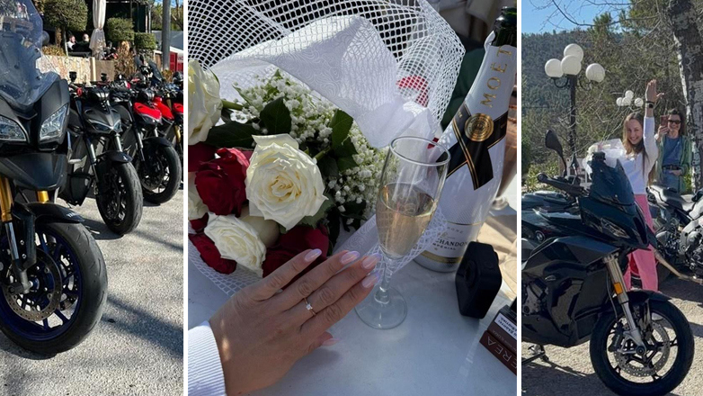 Η πιο όμορφη πρόταση γάμου με συνοδεία 60 μοτοσυκλετών