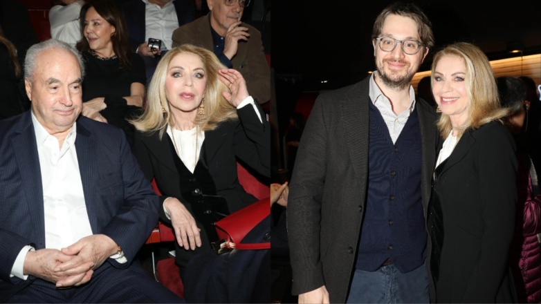 Έλλη Στάη: Σπάνια εμφάνιση στο θέατρο μαζί με το σύντροφό της, Νίκο Μουνδρέα και το γιο της, Μάρκο Κατσίμη