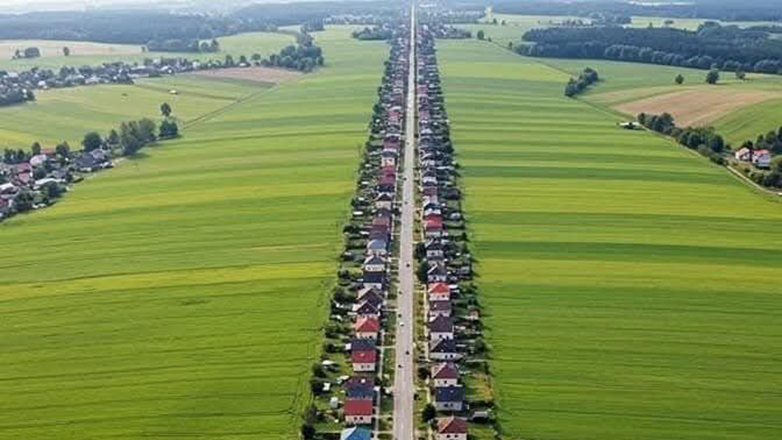 Το εντυπωσιακό χωριό με τη μονή σειρά σπιτιών στην Πολωνία