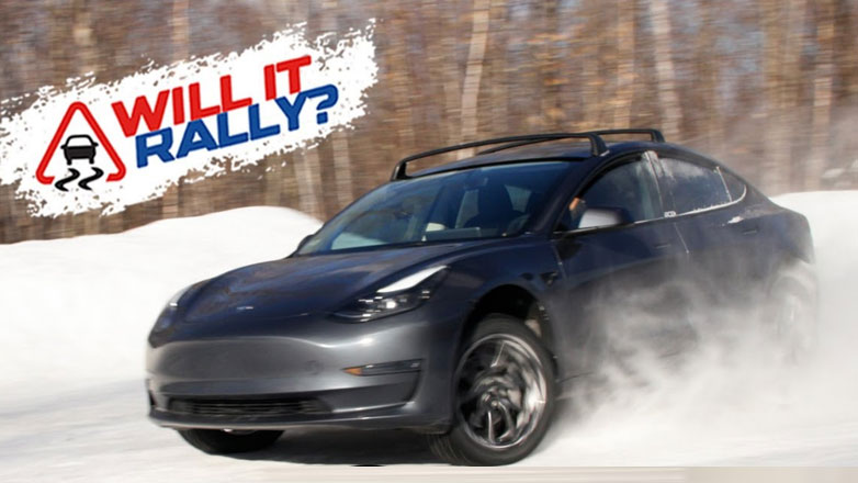 Δείτε το Tesla Model 3 να διαλύει το ρεκόρ του Subaru WRX, σε χιονισμένη πίστα ράλι (Βίντεο)