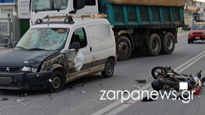 Χανιά: Σοκαριστικό τροχαίο με μηχανάκι στην Αγυιά