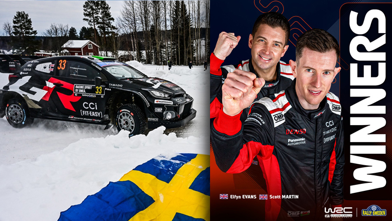 Rally Sweden: Άξιοι νικητές οι Βρετανοί Evans και Martin με TOYOTA GR YARIS Rally 1