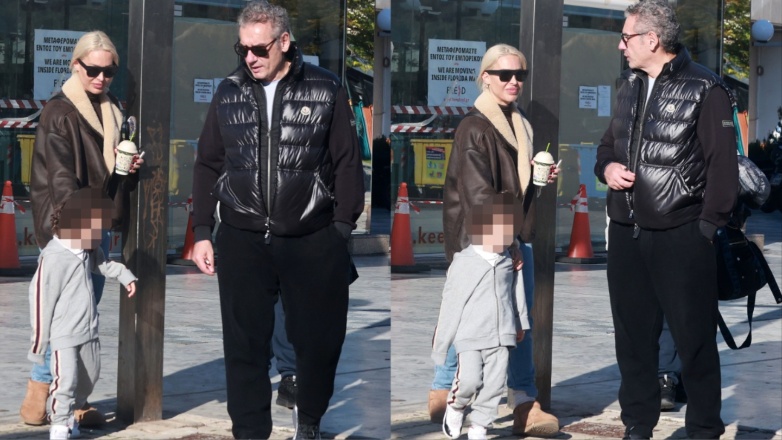 Αμαρυλλίς – Κώστας Ματσίκας: Οικογενειακή έξοδος μαζί με τον γιο τους στο κέντρο της Γλυφάδας