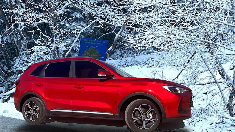 Στις χιονισμένες βουνοπλαγιές της Ευρυτανίας με το MG ZS Max Hybrid+