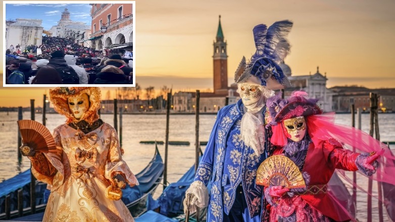«Βουλιάζει» από τουρίστες η Βενετία για το καρναβάλι