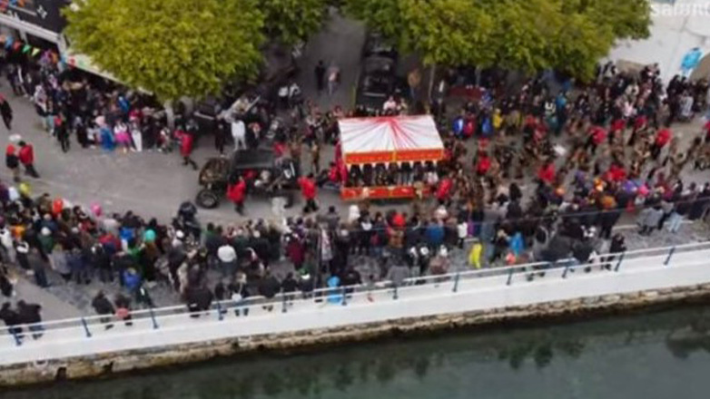 Το καρναβάλι του Αγίου Νικολάου στη Κρήτη από ψηλά