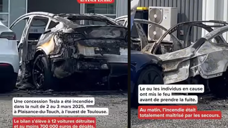 Έκαψαν 12 Tesla σε αντιπροσωπεία της μάρκας στη Γαλλία (Βίντεο)