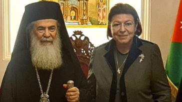 Συνάντηση Λ. Μενδώνη με τον πατριάρχη Ιεροσολύμων Θεόφιλο Γ’