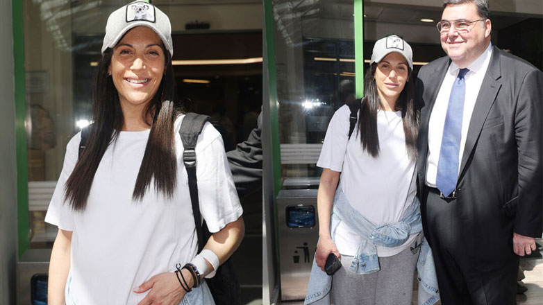 Ανθή Βούλγαρη: Εξιτήριο από το μαιευτήριο με τον νεογέννητο γιο της – Φωτογραφίες