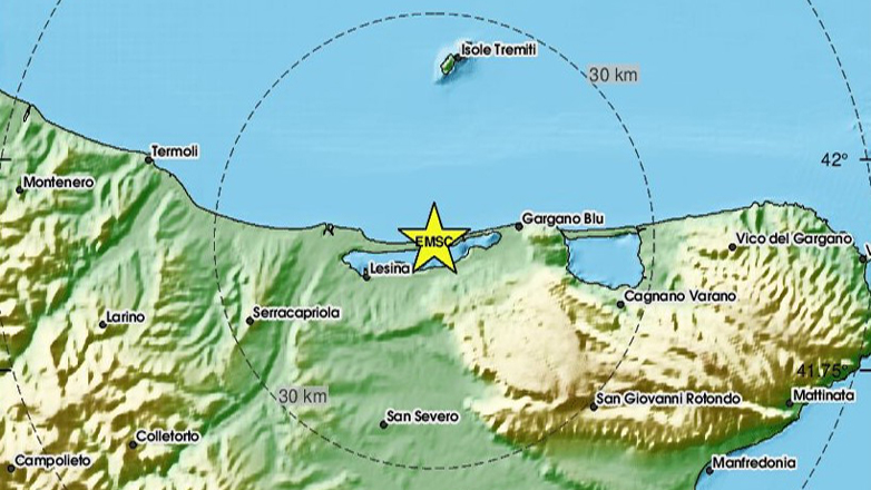 Σεισμός 4,8 Ρίχτερ στη νότια Ιταλία