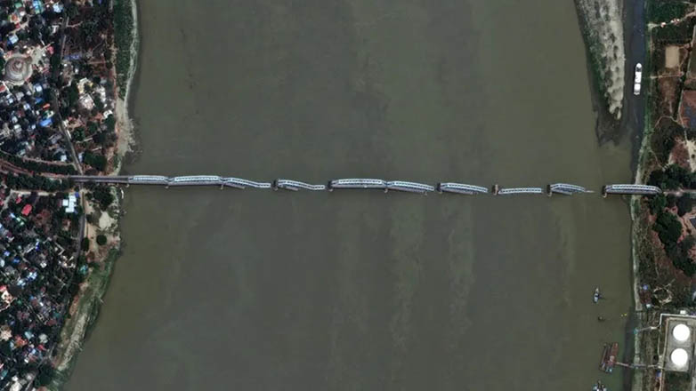 Δορυφορικές εικόνες αποκαλύπτουν το μέγεθος της καταστροφής στην Μιανμάρ από τους σεισμούς