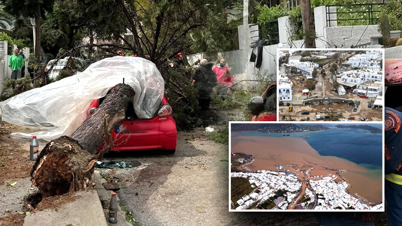 Ανεμοστρόβιλος ξερίζωσε δέντρα και προκάλεσε ζημιές στη Ρόδο – Εικόνες καταστροφής στην Πάρο από ψηλά