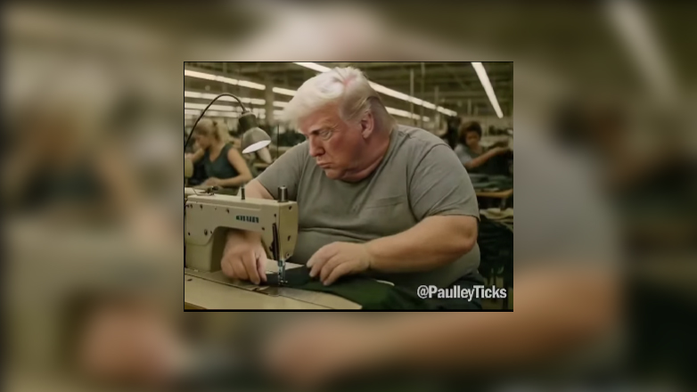 Χιουμοριστικό βίντεο με Τραμπ και Μασκ ως εργάτες σε βιοτεχνίες