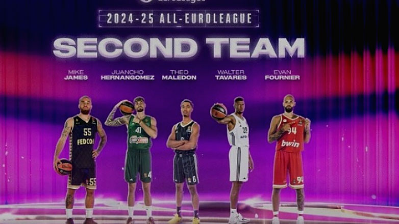 Euroleague: Φουρνιέ και Χουάντσο Ερνανγκόμεθ στη δεύτερη καλύτερη πεντάδα της σεζόν