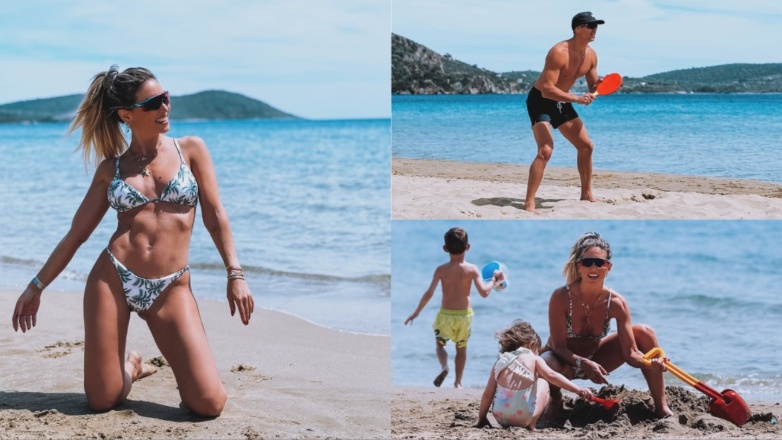 Αθηνά Οικονομάκου: Το φωτογραφικό άλμπουμ από τις διακοπές της στο Γύθειο μαζί με τα δύο της παιδιά και τον Bruno Cerella