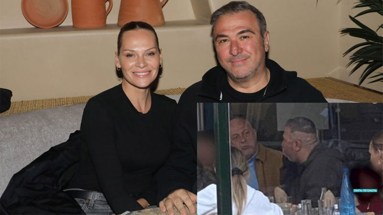 Αντώνης Ρέμος – Υβόννη Μπόσνιακ: Για τσίπουρα σε γνωστή ταβέρνα στο Βόλο – Στην παρέα τους η Μαρία Μπεκατώρου και ο Αχιλλέας Μπέος