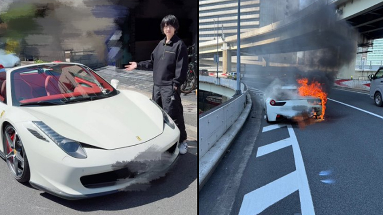Μάζευε λεφτά 10 χρόνια για να αγοράσει Ferrari – Κάηκε ολοσχερώς μία ώρα μετά την παράδοση της (Βίντεο)
