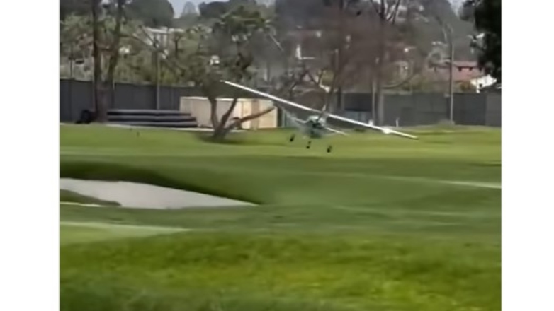 Βίντεο με αναγκαστική προσγείωση αεροσκάφους σε γήπεδο γκολφ