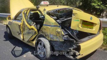 Σοβαρό τροχαίο στην εθνική οδό – Φορτηγό χτύπησε ταξί