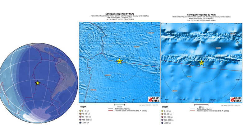 Ισχυρός σεισμός 6 Ρίχτερ στον Ειρηνικό Ωκεανό
