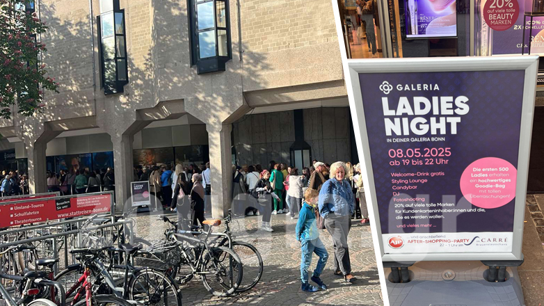 Βόννη: Γυναίκες στην ουρά για έκπτωση 20%, μια τσάντα δώρο κι ένα ποτήρι σαμπάνια!