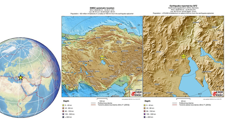 Σεισμός 5,2 Ρίχτερ στην κεντρική Τουρκία