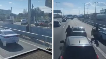 Σταμάτησε με το αυτοκίνητο στη μέση του Κηφισού για να κάνει την ανάγκη του