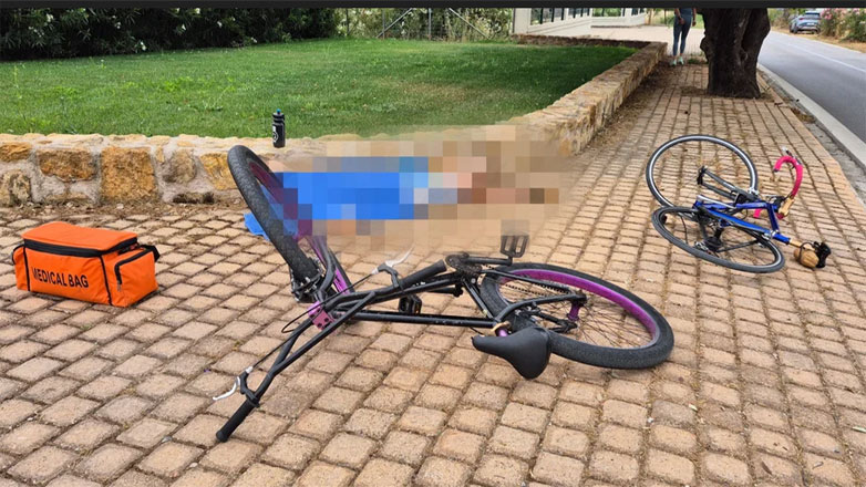 Τροχαίο με ποδηλάτη στη Βαρυμπόμπη