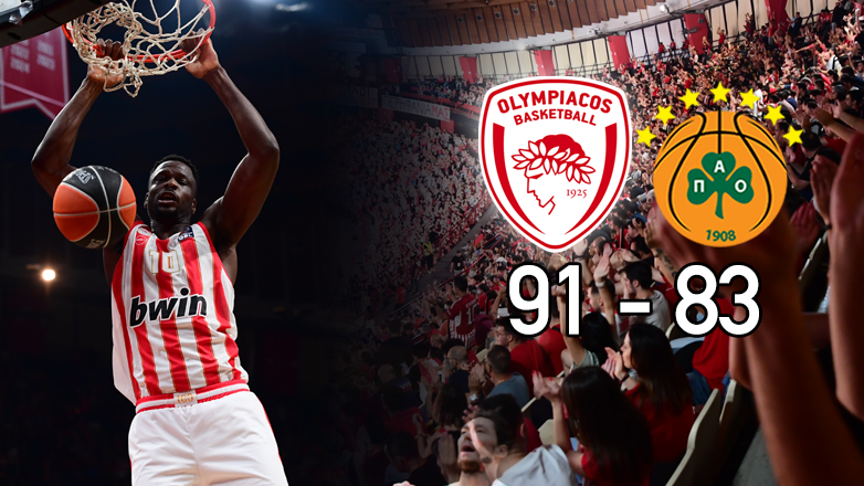 Ο Ολυμπιακός ισοφάρισε τη σειρά, 91-83 τον Παναθηναϊκό – Αποβλήθηκε ο Αταμάν