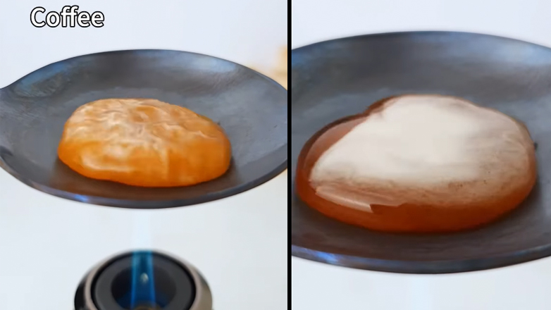 Καφές πάνω σε ένα καυτό κουτάλι