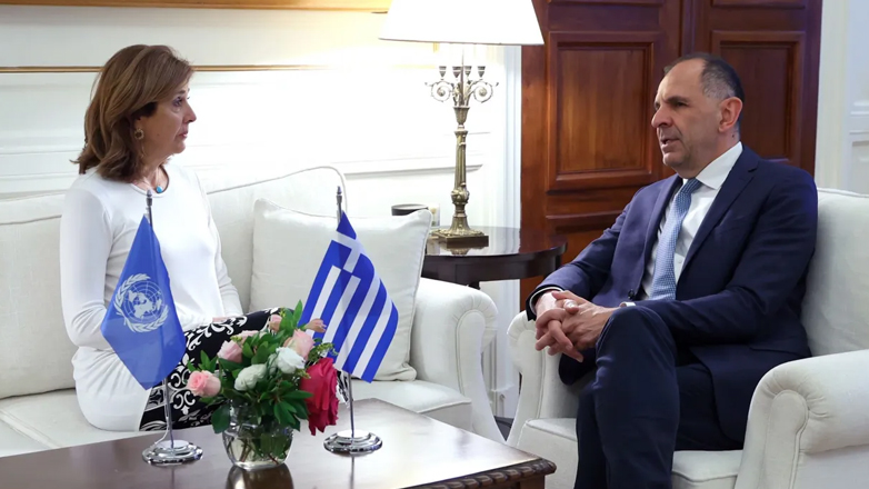 Συνάντηση Γεραπετρίτη με την απεσταλμένη του Γ.Γ. του ΟΗΕ για το Κυπριακό