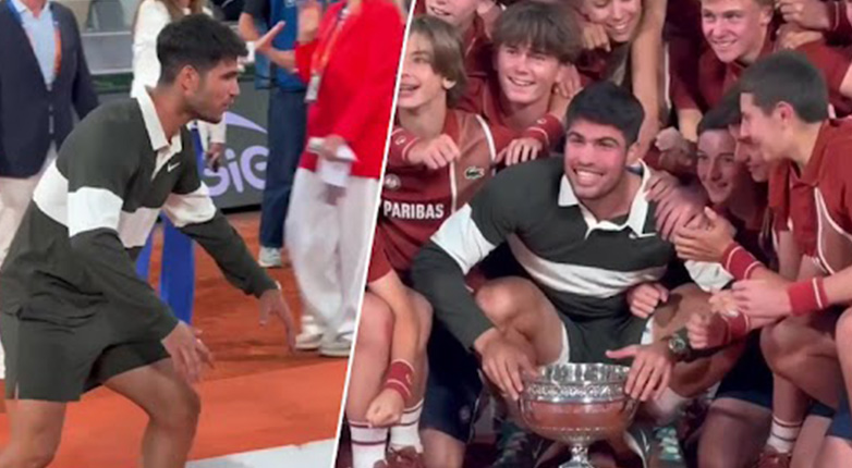 Αψίδα θριάμβου για τον Αλκαράθ από τα ballkids