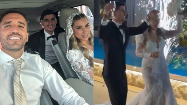 Πέτρος Μάνταλος: Ο ποδοσφαιριστής της ΑΕΚ παντρεύτηκε με την αγαπημένη του, Χριστίνα Καπογιάννη, με θρησκευτικό γάμο