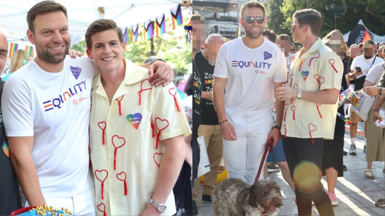 Στέφανος Κασσελάκης: Μαζί με τον σύζυγό του, Tyler McBeth, στο Athens Pride 2025 στην Πλατεία Συντάγματος