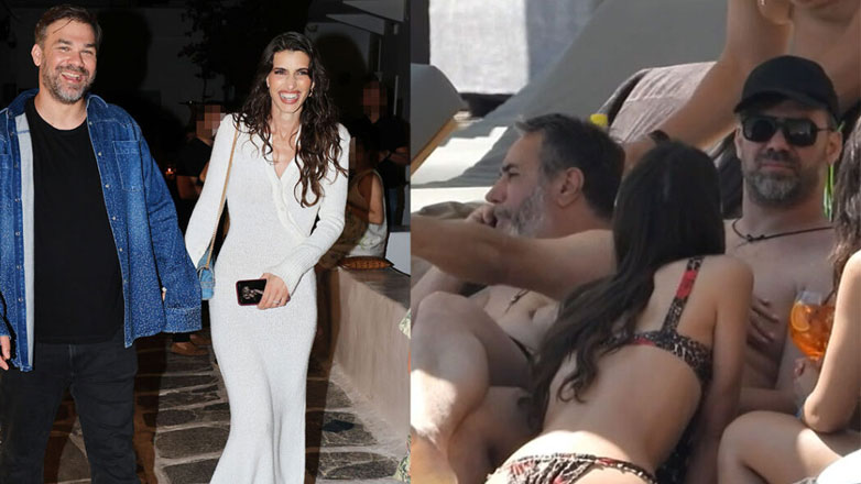 Γιώργος Σαμπάνης – Ιωάννα Σαρρή: Για μπάνιο σε παραλία της Μυκόνου – Βίντεο