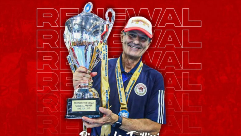 Χάντμπολ: Ανανέωσε και παραμένει στο «τιμόνι» του Ολυμπιακού ο Τριλίνι