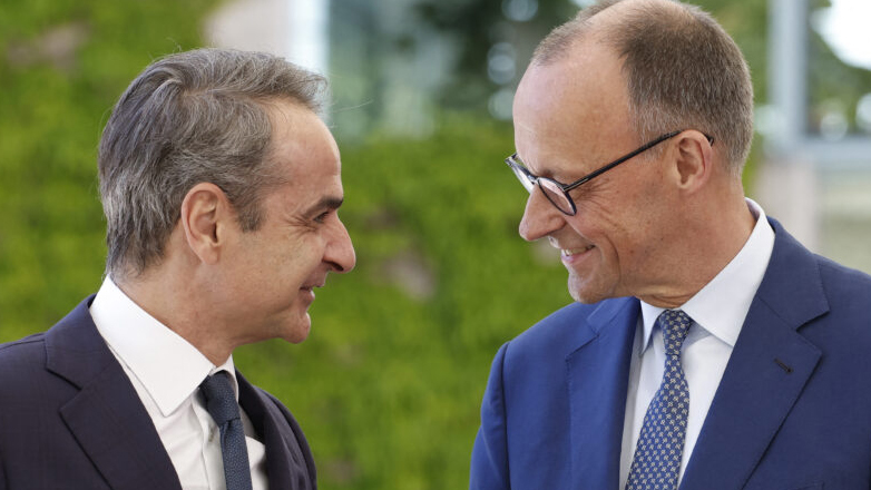 Τηλεφωνική συνομιλία του Γερμανού καγκελάριου Φρίντριχ Μερτς με τον πρωθυπουργό Κυριάκο Μητσοτάκη