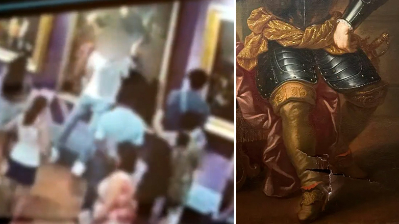 Φλωρεντία: Κατέστρεψε πίνακα του 1712 για μια σέλφι Φλωρεντία: Κατέστρεψε πίνακα του 1712 για μια σέλφι