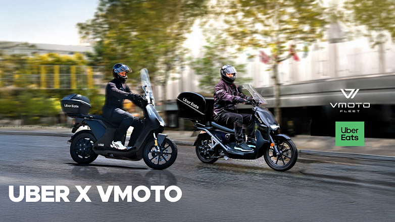 Vmoto και Uber σε Διεθνή Συμφωνία για ηλεκτροκίνηση στις διανομές φαγητού